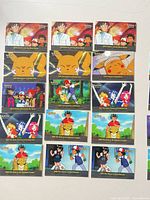 15 card fronts with main characters and episode scenes
