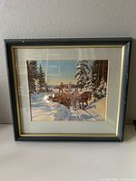 Front view of framed print showing artwork and frame details