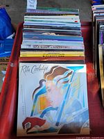 Photo showing a close-up view of the Rita Coolidge Heartbreak Radio vinyl album cover.