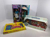 Front view of all four boxed items