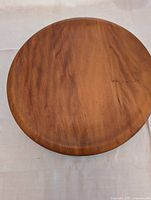 Top view of the round Kauri wood Lazy Susan showing natural wood grain and smooth finish