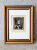 Full view of the framed engraving showing overall condition and dimensions.