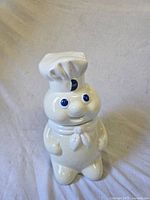 Front view of ceramic Pillsbury Doughboy cookie jar