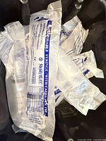 Multiple sealed 50 mL catheter-tip syringes in packaging