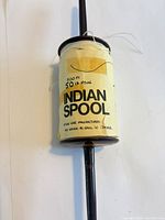Front view showing Indian Spool label and line rating