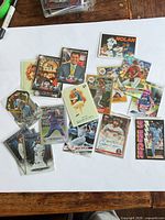 Group shot of entire lot showing variety of cards and conditions