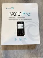 Front of retail box showing product image and model