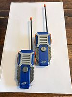 Front view of both Nerf walkie-talkies showing overall design and quantity