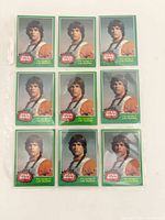 Front view of nine identical Luke Skywalker cards in sleeve