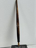 Full view of Waterman #62 Ripple desk fountain pen standing upright