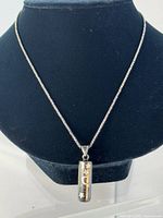 Full view of necklace on display bust