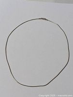 Full view of the necklace showing the entire 16 inch chain in a circular arrangement.