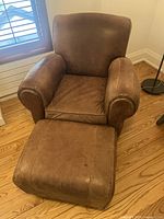 Armchair and ottoman full view