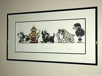 Full view of framed serigraph print showing composition and condition