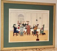 Full frontal view of the framed print showing complete composition, mat and frame