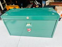 Green Beach metal tool chest front closed