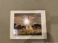 Book cover with reproduction of A.J. Casson painting of a church scene and title text.
