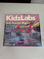 Front of sealed KidzLabs Anti-Gravity Maglev science kit box showing product image and branding