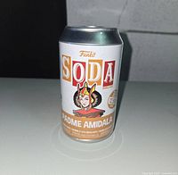 Front of unopened Funko Soda can featuring Padme Amidala artwork and branding