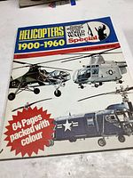 Front cover of the booklet showing colorful helicopter illustrations, title and series info