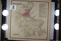 Full view of the antique map showing Schuylkill Township with original colors retained. Map includes the town of Phoenixville and surrounding areas.