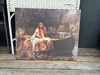 Full view of the canvas print showing the entire artwork and condition.