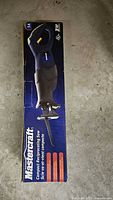 Retail box of Mastercraft compact reciprocating saw showing product image and branding