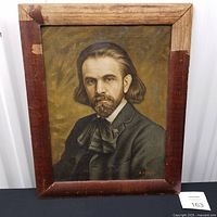 Front view of framed oil portrait
