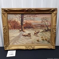 Full view of painting and frame