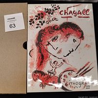 Front cover of Chagall Lithographe III with dust jacket and lot card