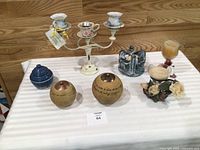 Overview of all seven items on table