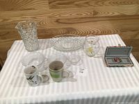 Group shot of all nine items on table