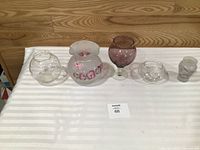 Group shot of all five vases