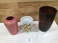 All three vases front view