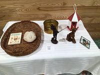 Group shot showing all eight items on table