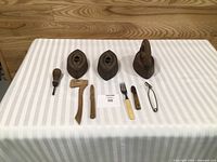 All nine items laid out on table