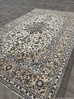 Full view of rug laid flat showing overall pattern and condition.