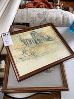 Additional view of same larger framed print to show framing and artwork details