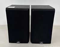 Front view of two vintage Celestion speakers side by side, showing black fabric grille and logo.