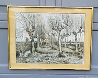 Full view of the framed print showing the entire artwork and frame.