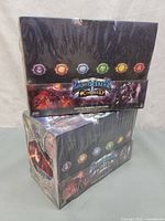 Two sealed Lightseekers Kindred Constructed Deck Display boxes stacked showing front and side artwork and iconography