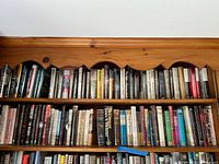 Wide shot of two shelves showing full lot