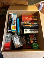 Overhead view of all lot contents in box
