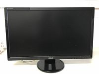 Front view of the Asus VE278Q monitor showing the screen and bezel in black with HDMI label on top left corner.