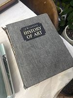 Front cover of 'History of Art' hardcover book showing grey textured cloth cover with title label