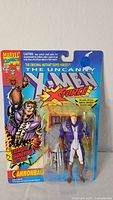 Front of the original retail packaging showing the Cannonball action figure in a clear blister with colorful backing card and Marvel X-Men logos.