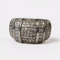 Front view showing dome profile and alternating stone rows