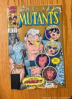 Front cover of The New Mutants #87 comic book with Cable character and Marvel Comics logo.