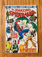 Front cover of The Amazing Spider-Man #127 comic book showing Spider-Man and the Vulture character with storyline title and comic price details.