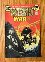 Front cover of Weird War Tales #19 vintage comic with dramatic war-themed artwork, DC logo, and price of 20 cents.